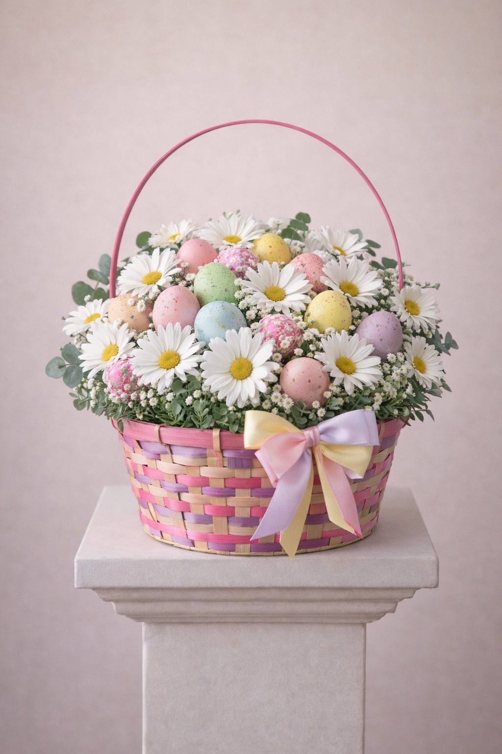 Easter Daisy Basket – Pastel Spring Flowers Orlando