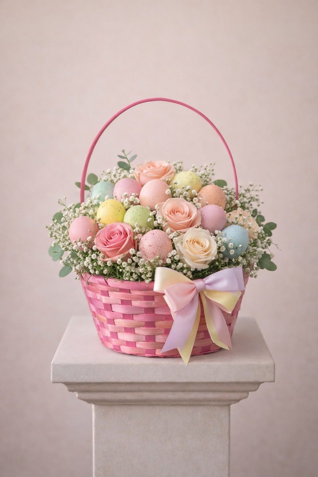 Mini Easter Basket – Roses & Spring Flowers Orlando