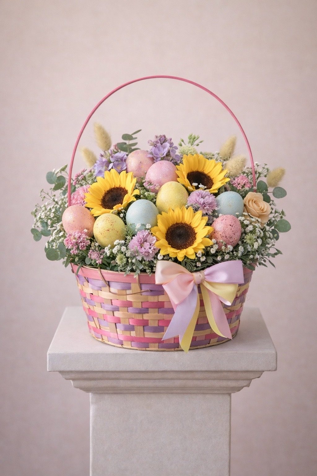 Sunflower Easter Basket – Bright Spring Flowers Orlando
