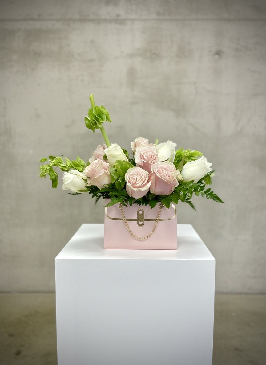 Blush Rose Purse Arrangement – Kalas Events Inc, Orlando FL