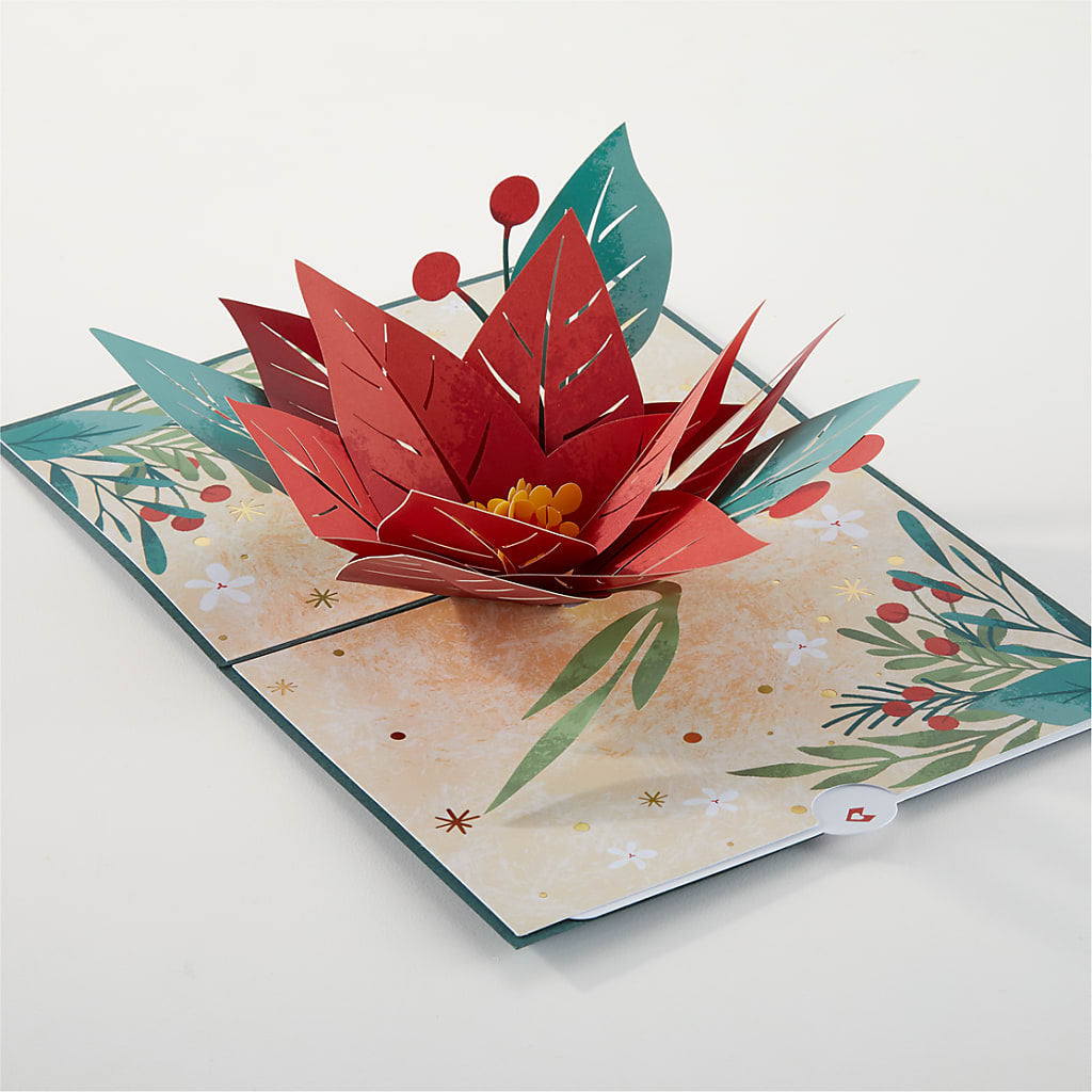 Happiest Holidays Poinsettia and Lovepop Card – Kalas Events Inc, Orlando FL