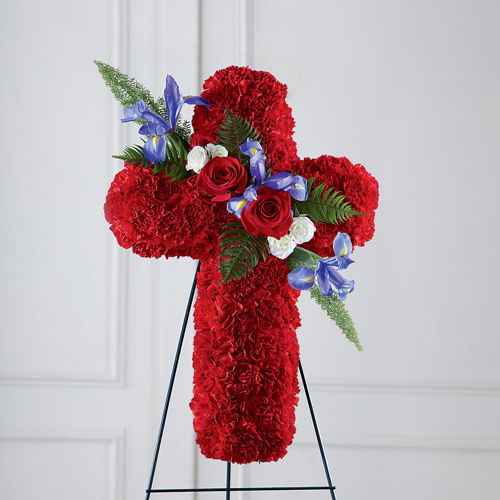 Faithful Hero Floral Cross – Kalas Events Inc, Orlando FL