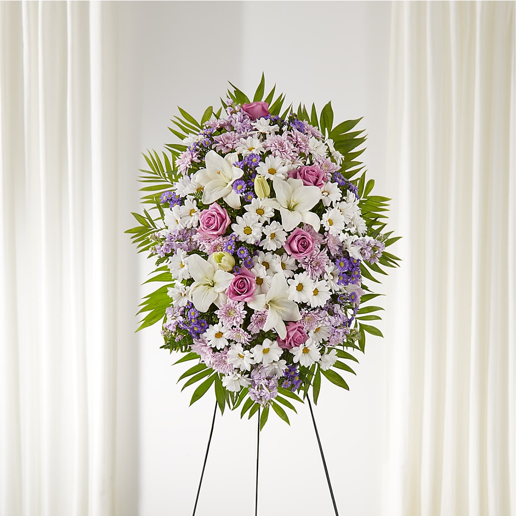 Surrounded by Love Standing Spray – Kalas Events Inc, Orlando FL