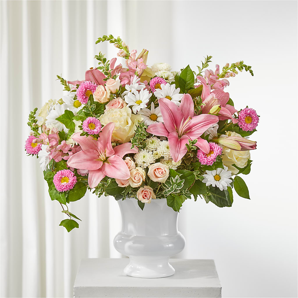 Empathetic Blooms Urn Arrangement – Kalas Events Inc, Orlando FL