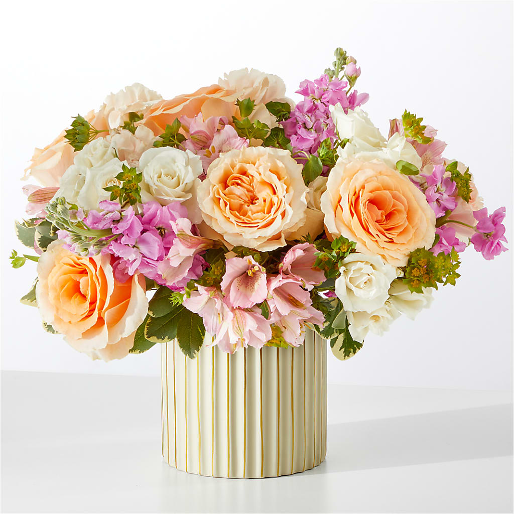 Paradise Bouquet with Ivory Vase – Kalas Events Inc, Orlando FL