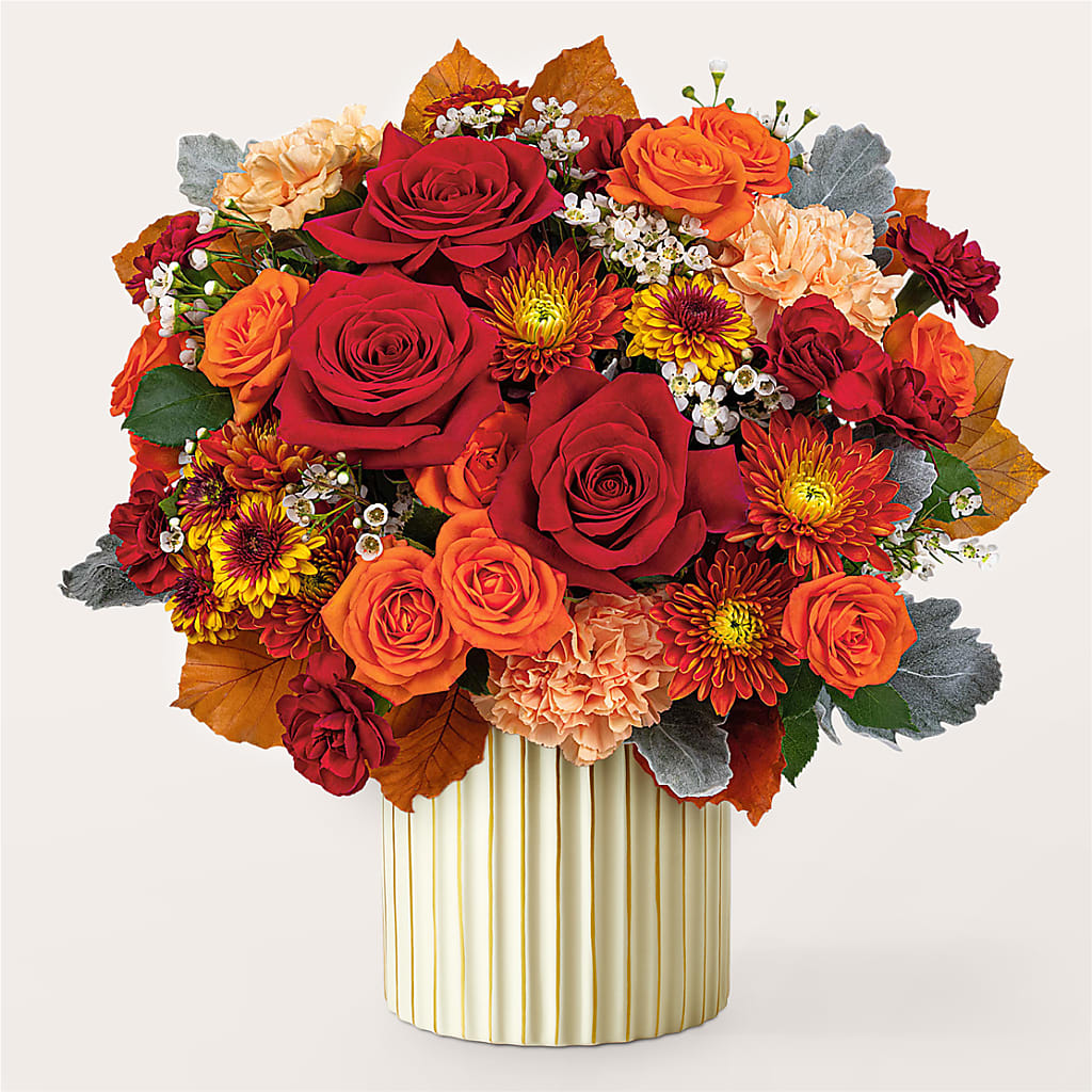 Merlot Bouquet with Ivory Vase – Kalas Events Inc, Orlando FL