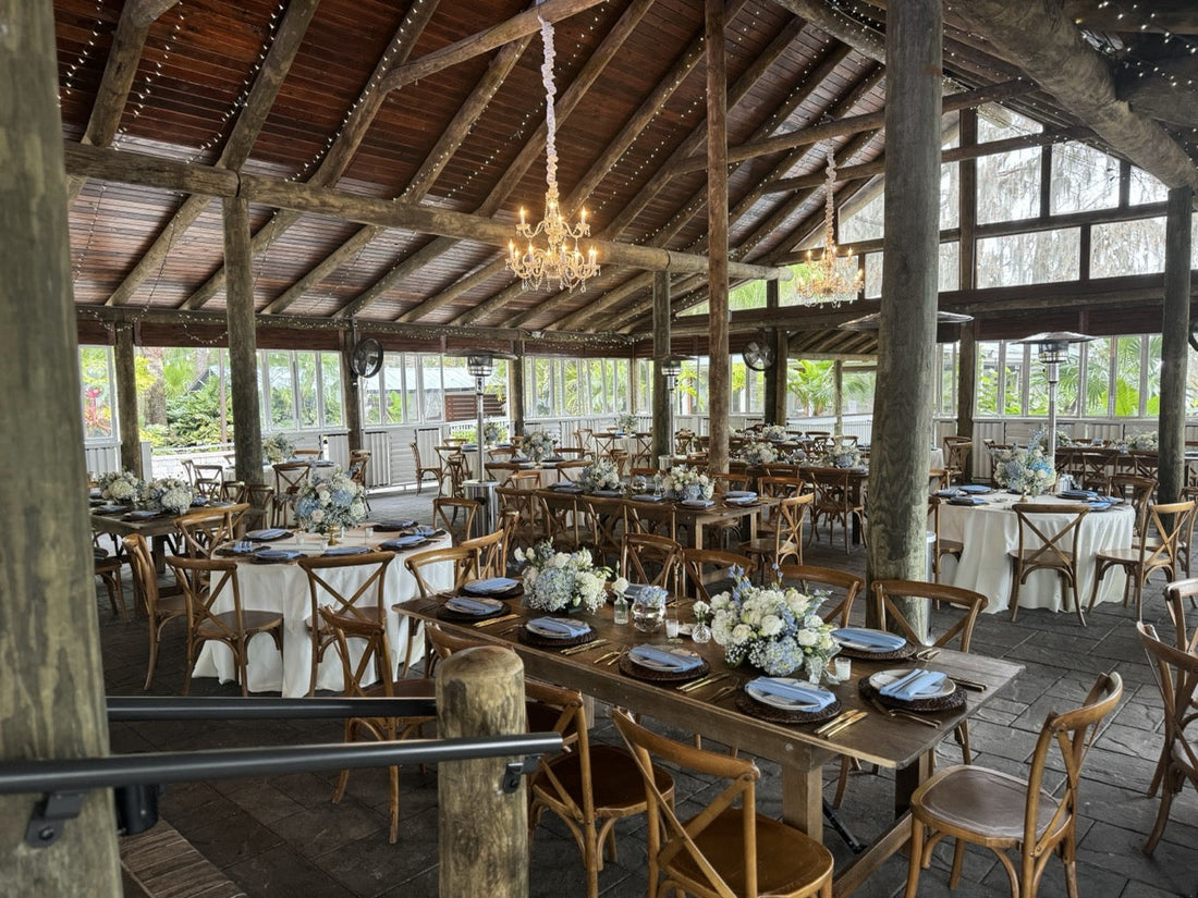 Luxury Wedding at Discovery Cove Orlando: Blue & White Floral Design