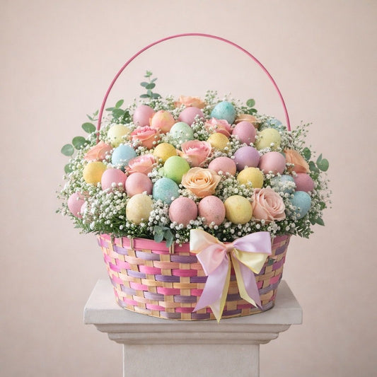 Pastel Easter Garden Basket – Colorful Spring Flowers Orlando