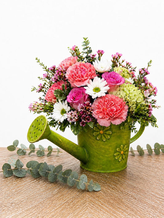 Mother’s Day Floral Arrangement in Watering Can