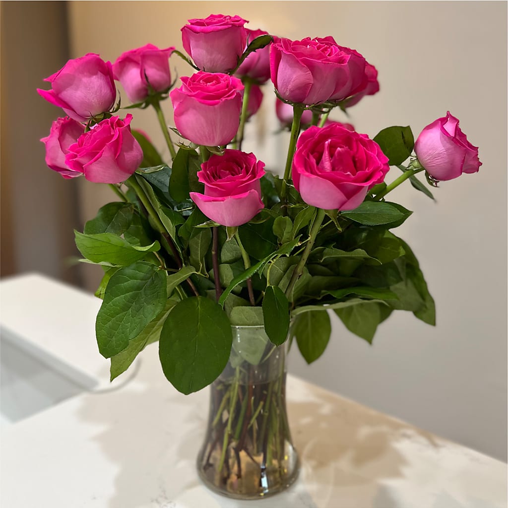 Long Stem Pink Rose Bouquet –  Kalas Events Inc, Orlando FL