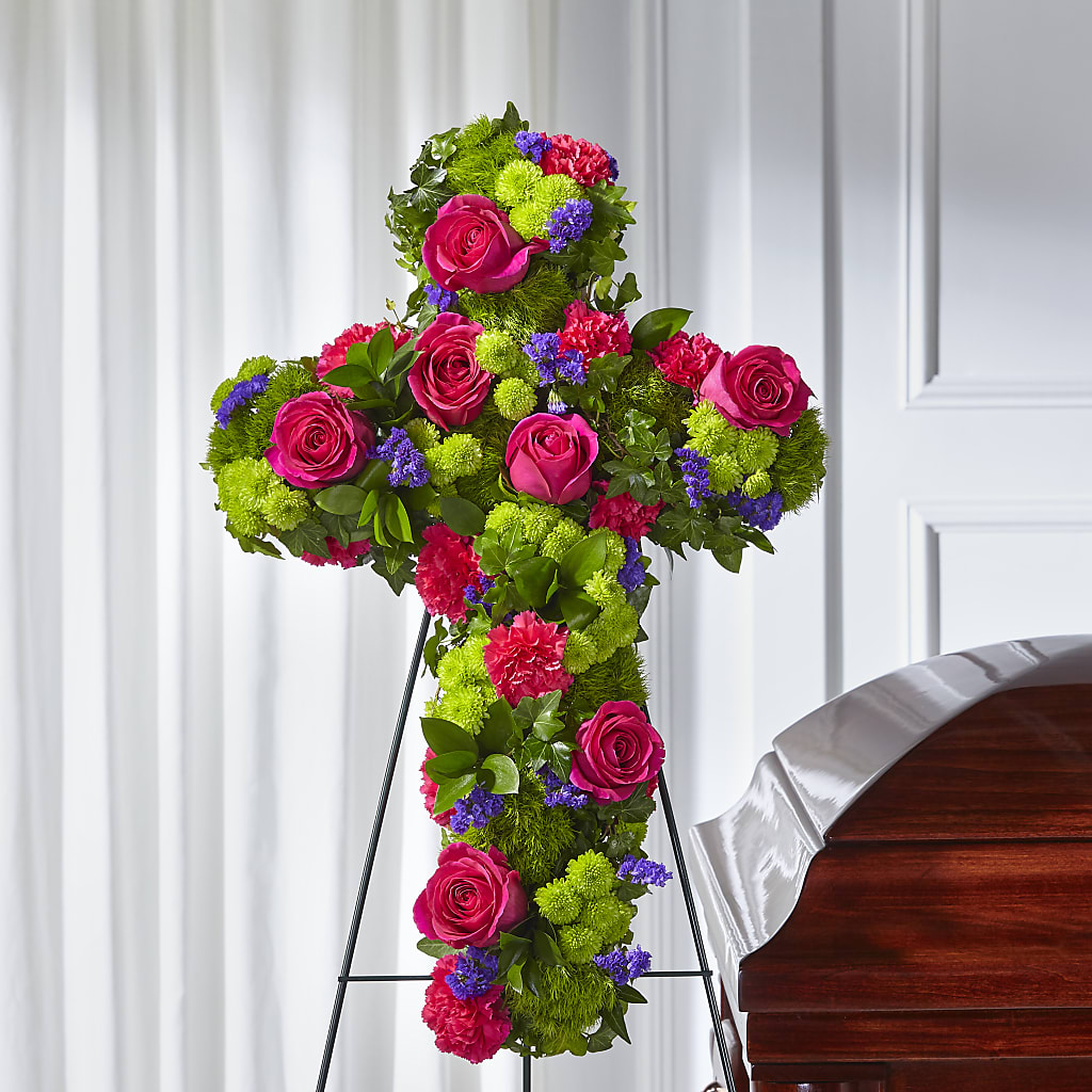Tribute Rose Floral Cross –  Kalas Events Inc, Orlando FL