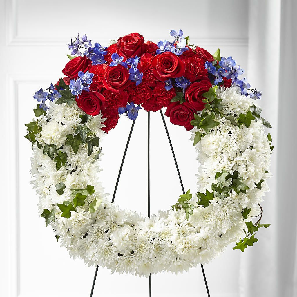 Patriotic Passion Wreath –  Kalas Events Inc, Orlando FL