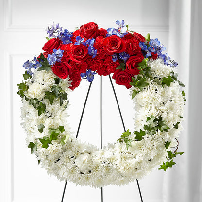 Patriotic Passion Wreath –  Kalas Events Inc, Orlando FL