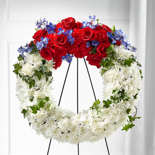 Patriotic Passion Wreath –  Kalas Events Inc, Orlando FL