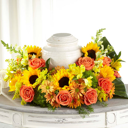 Faithful Sunflower Cremation Adornment –  Kalas Events Inc, Orlando FL
