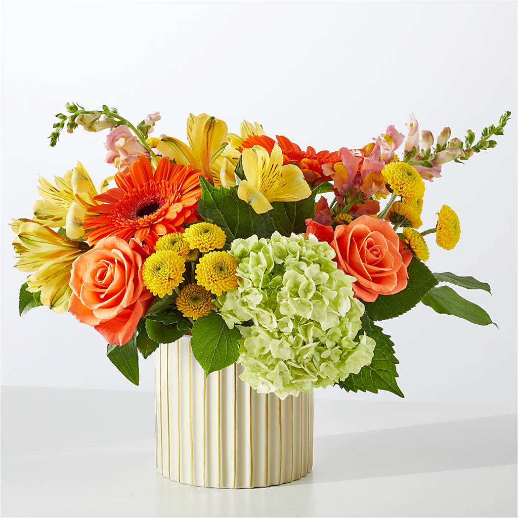 Autumn Sunshine Bouquet with Ivory Vase –  Kalas Events Inc, Orlando FL