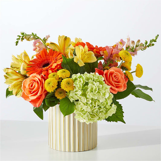 Autumn Sunshine Bouquet with Ivory Vase –  Kalas Events Inc, Orlando FL