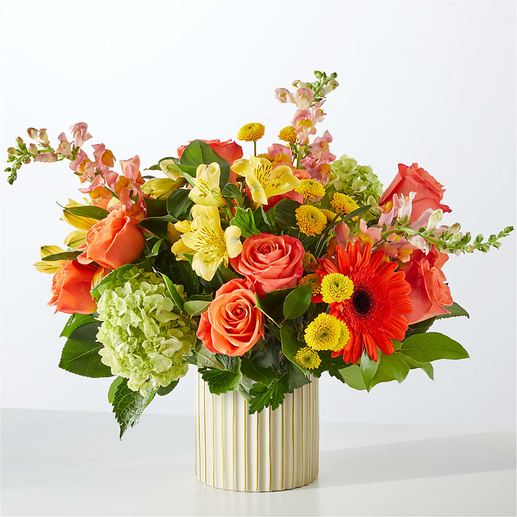 Autumn Sunshine Bouquet with Ivory Vase –  Kalas Events Inc, Orlando FL