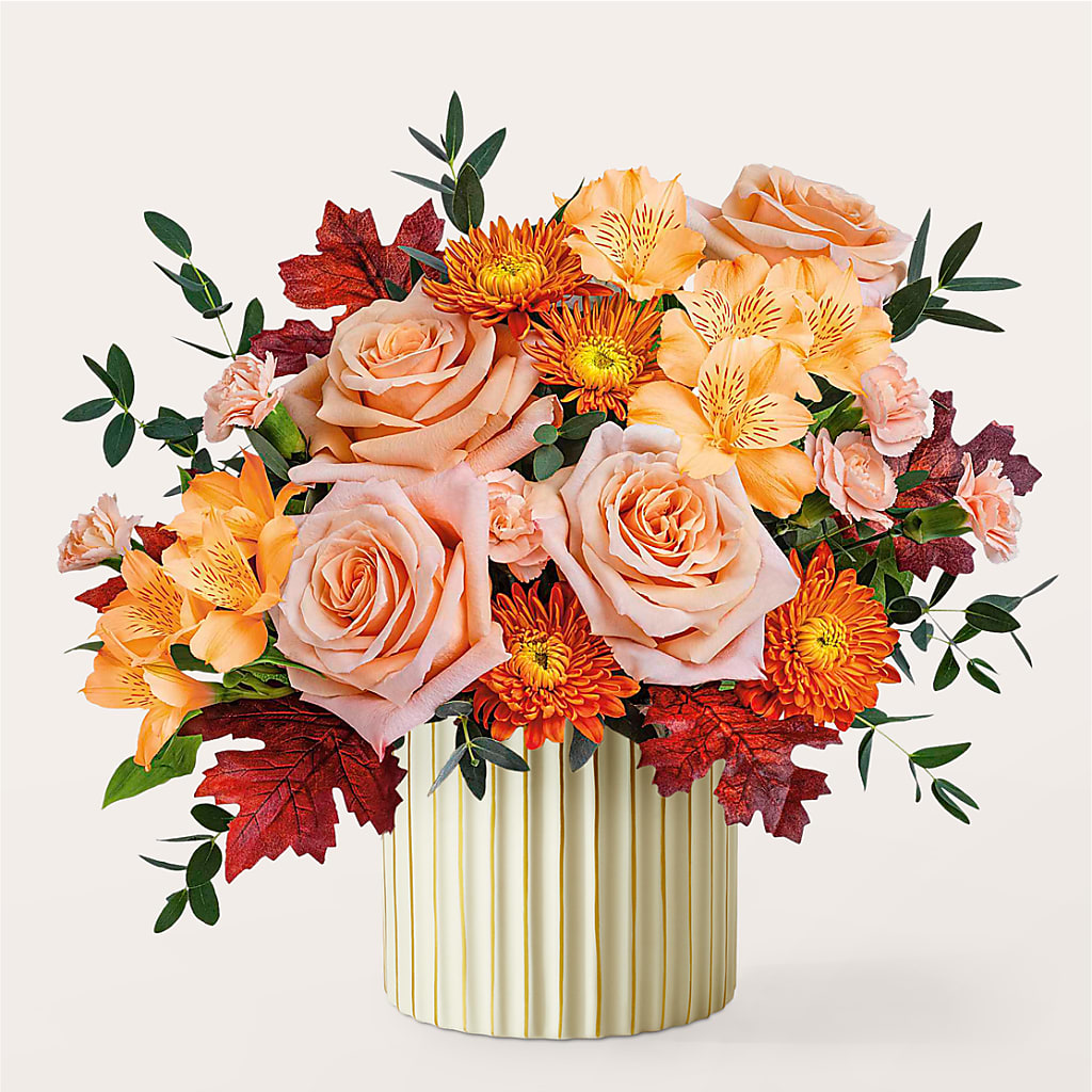 Spiced Latte Bouquet with Ivory Vase –  Kalas Events Inc, Orlando FL