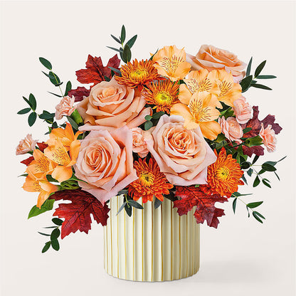 Spiced Latte Bouquet with Ivory Vase –  Kalas Events Inc, Orlando FL