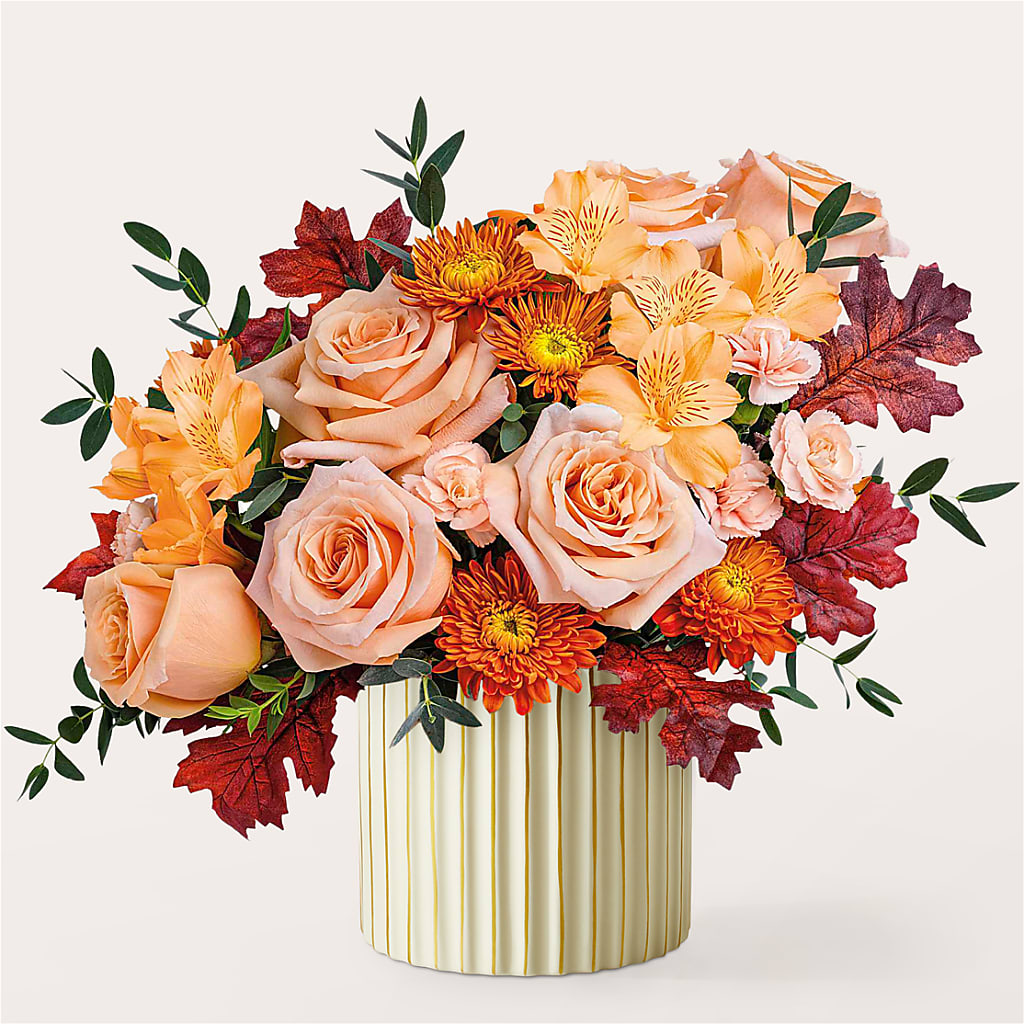 Spiced Latte Bouquet with Ivory Vase –  Kalas Events Inc, Orlando FL