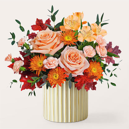 Spiced Latte Bouquet with Ivory Vase –  Kalas Events Inc, Orlando FL