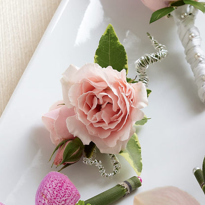 Pink Spray Rose Boutonniere –  Kalas Events Inc, Orlando FL